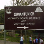 sign for mayan ruins means stone lady