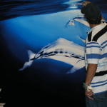 Wyland painting at BTS