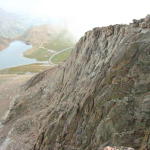 Looking down on a 12,000 ft high lake