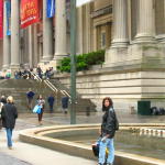 Liz outside the museum