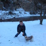 Isaac and Duncan taking a break in Glenwood Canyon