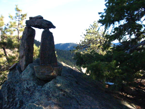 Mt Falcon's Stonehenge (left by an unknown hiker)