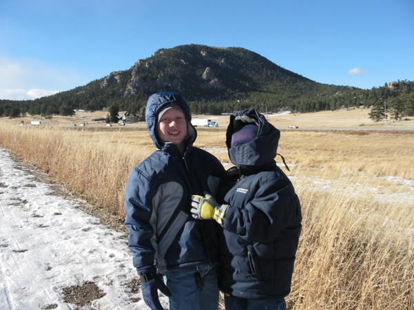 Isaac and Justin (with an extra large hat:)