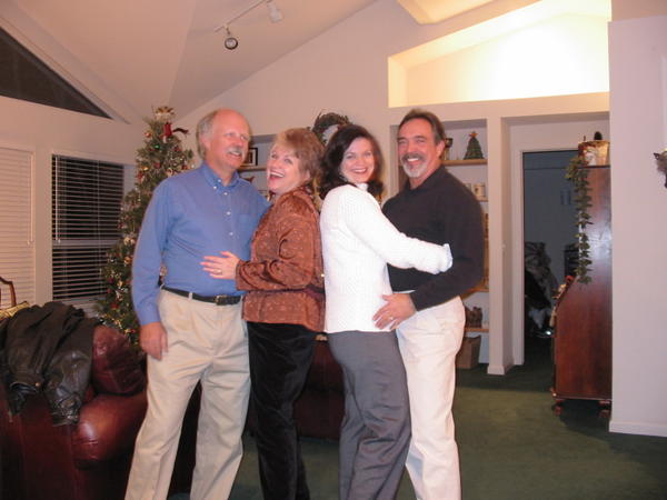 Steve, Nel, Liz and JT at Steve and Nel's new house on New Years Eve