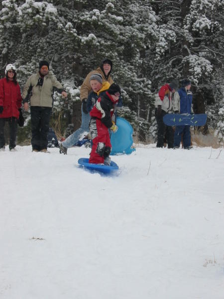 Uncle Clarke gets Justin and Isaac going upright and tandem