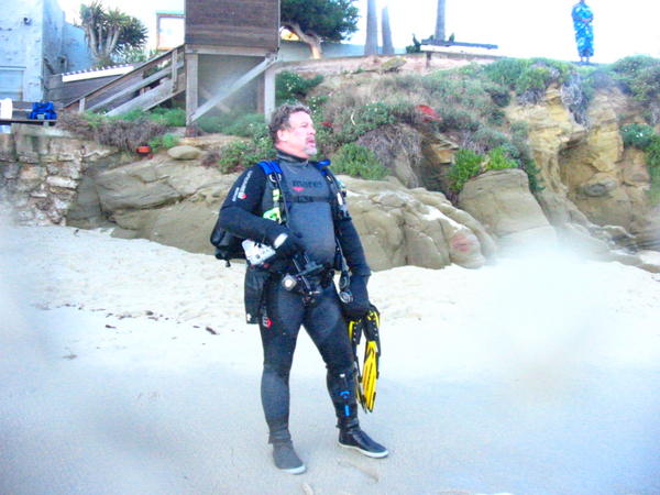 Richard after the 91 minute dive