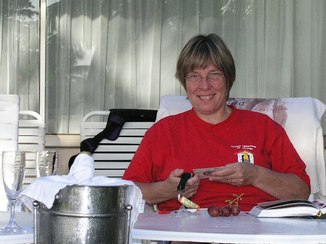 leslie on patio