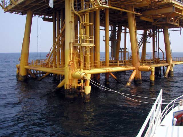 The topside of a Rig