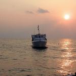 Our companion boat at sunset