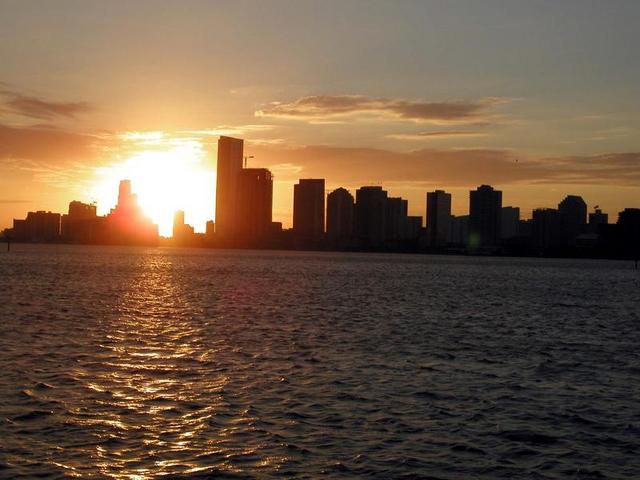 A cold Miami sunset
