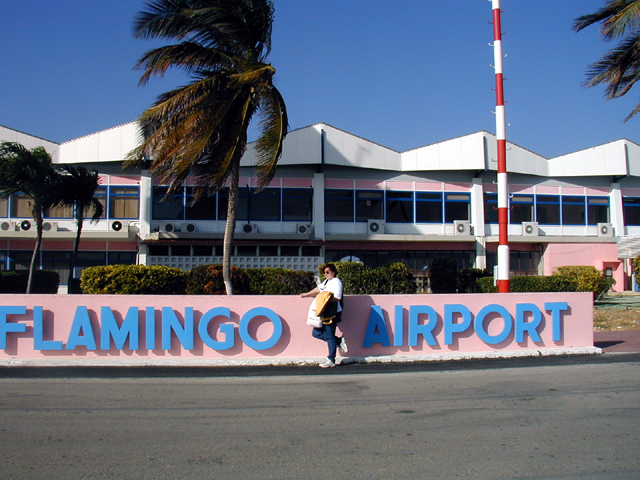 Tracey-At-Bonaire-Airport