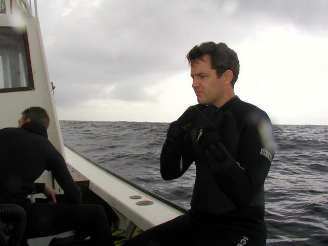 Now for some NC diving (Jay suits up)