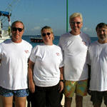 Scott, Leslie, Troy, & James
in our d2d shirts, Cozumel
El Presidene Dock