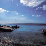 02. Boat dock on the left and shore diving dock on the right