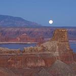 Full Moon Rising over Lake Powell.

It was a 27 mile drive to Alstom point over rough terrain by 4wd taking 1:45 to get there.