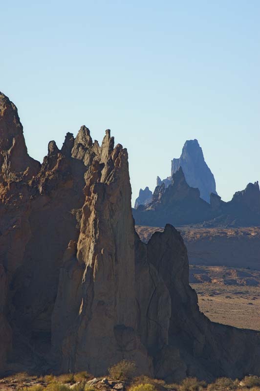 Butte Near and Far.  Taken on the road from Page to Chinle, AZ.

D100, 80-200mm