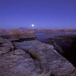 Moon Rise Over Lake Powell #2.  F100, Velvia, 20mm.