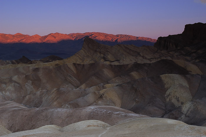 12  Zabriskie Point Sunrise on a Cloudless Day.