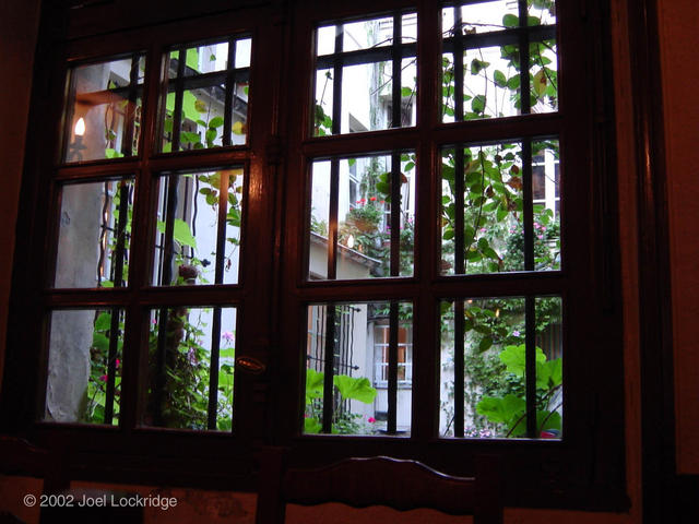 A view from the inside of a tiny cafe we stopped into for crepes.  Just lucky enough to have this beautiful view.