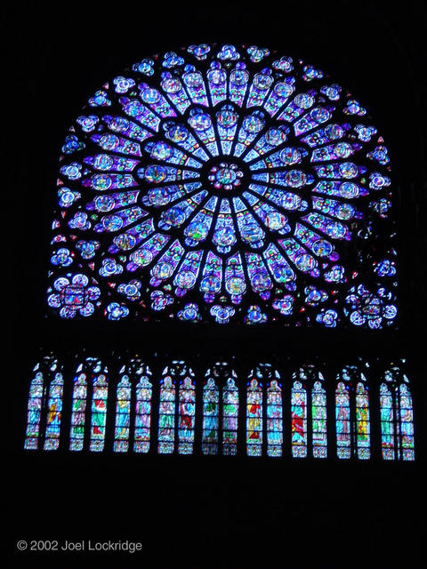 The southern Rose Window of the Notre Dame.