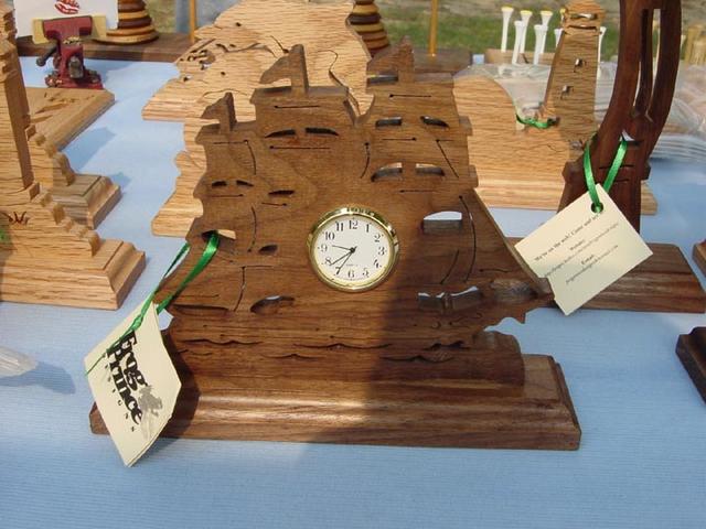 Sailing ship desktop clock