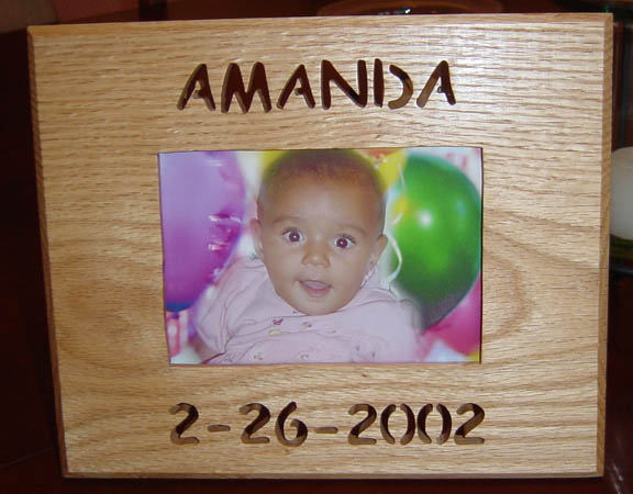 Custom name & birthday frame, made to order