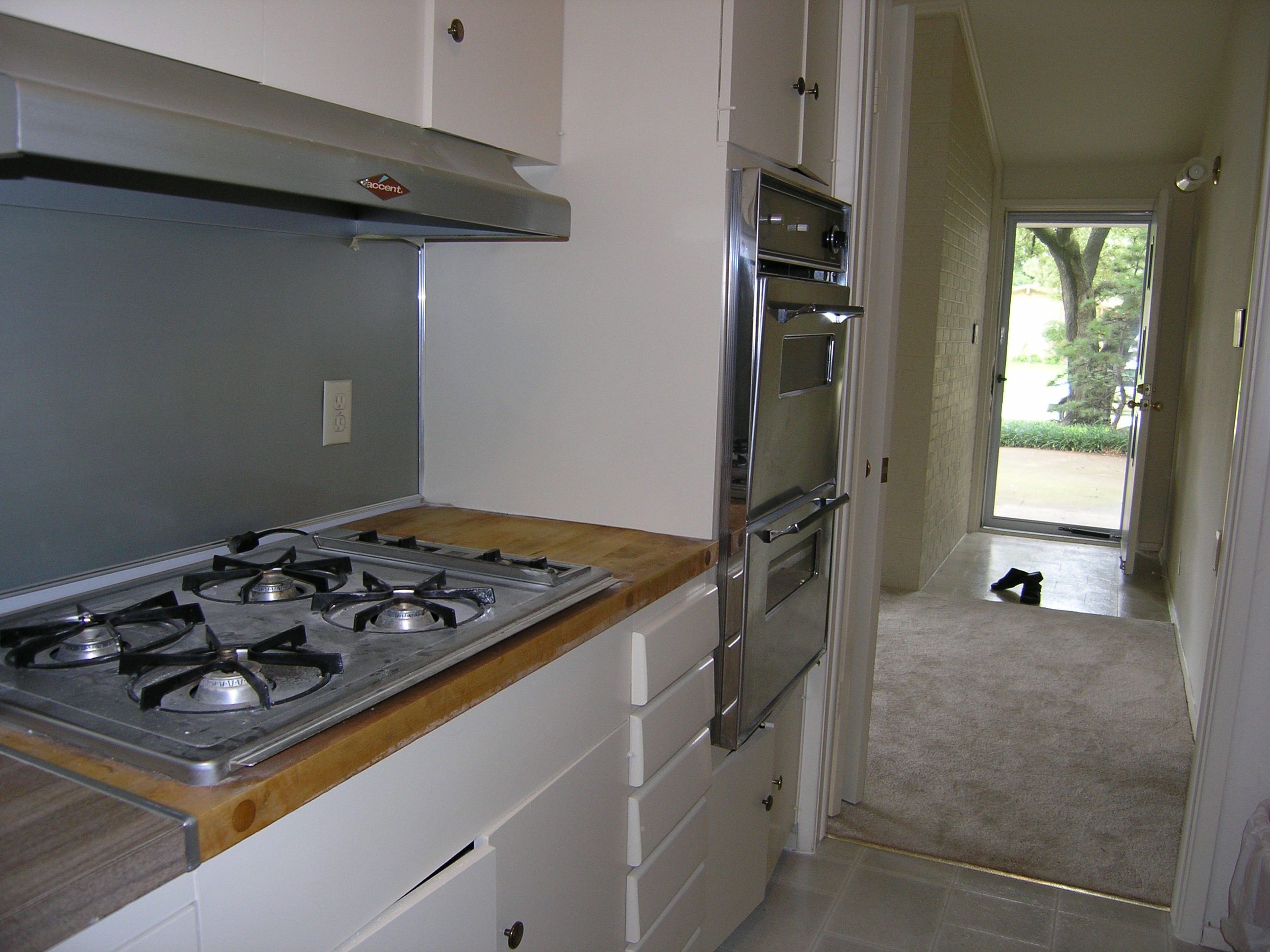 Kitchen looking towards front door.