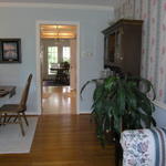 Looking from the front window- through living area 1- through kitchen- to the breakfast area- to the french doors leading outsid