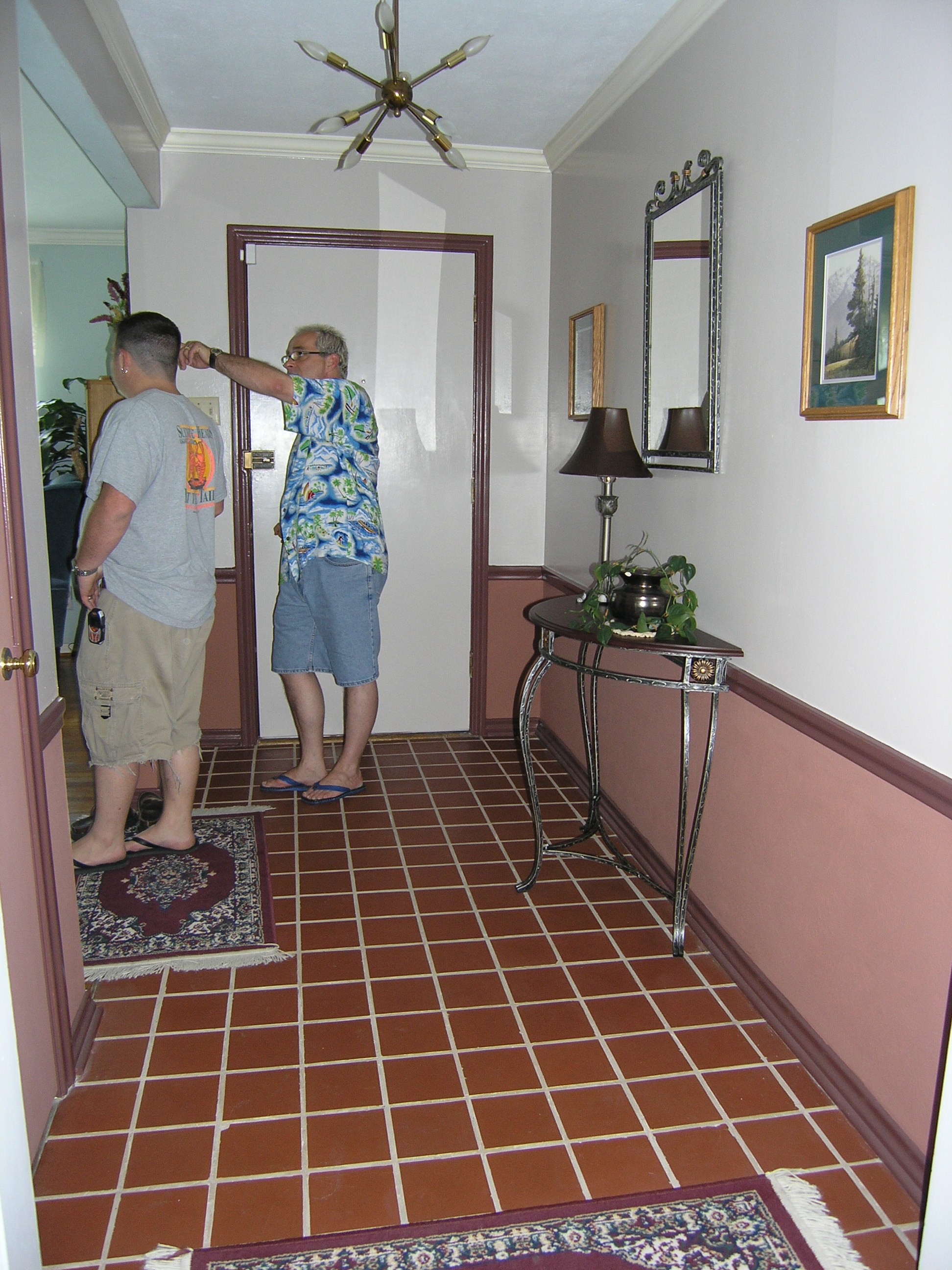 Front hallway... red tiles