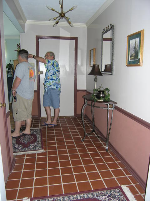 Front hallway... red tiles