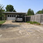 Driveway looking at the back of the house