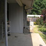 Side of patio looking to the east