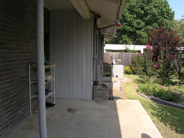 Side of patio looking to the east