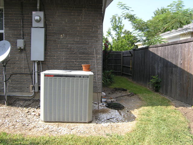 the new Trane a/c