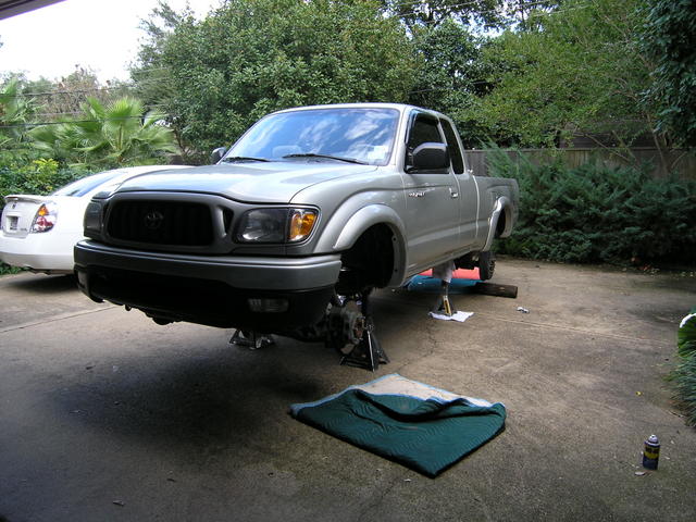 Decided to start the rear lift since soacers had to be droped off.