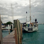 Pirate's Lady in port at Bimini Sunday morning b4 clearing customs... Opps!