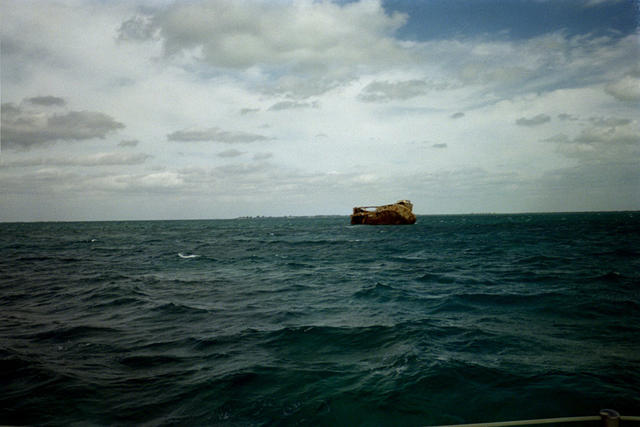 A picture of the Sapona wreck, we did it as a check out dive.
