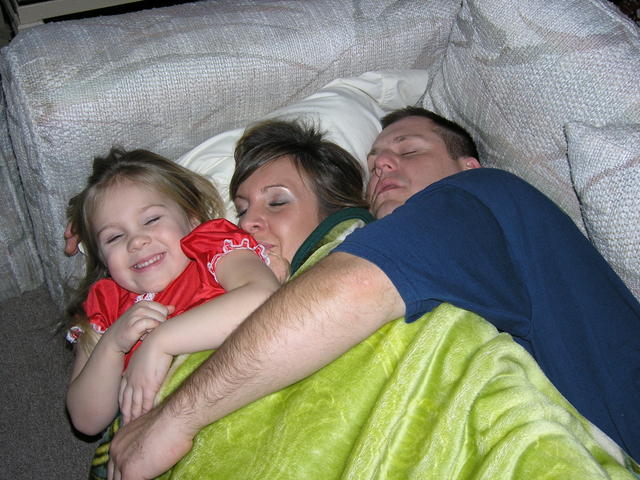 Catching a family nap