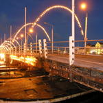 The pedestrian bridge in Williamsted