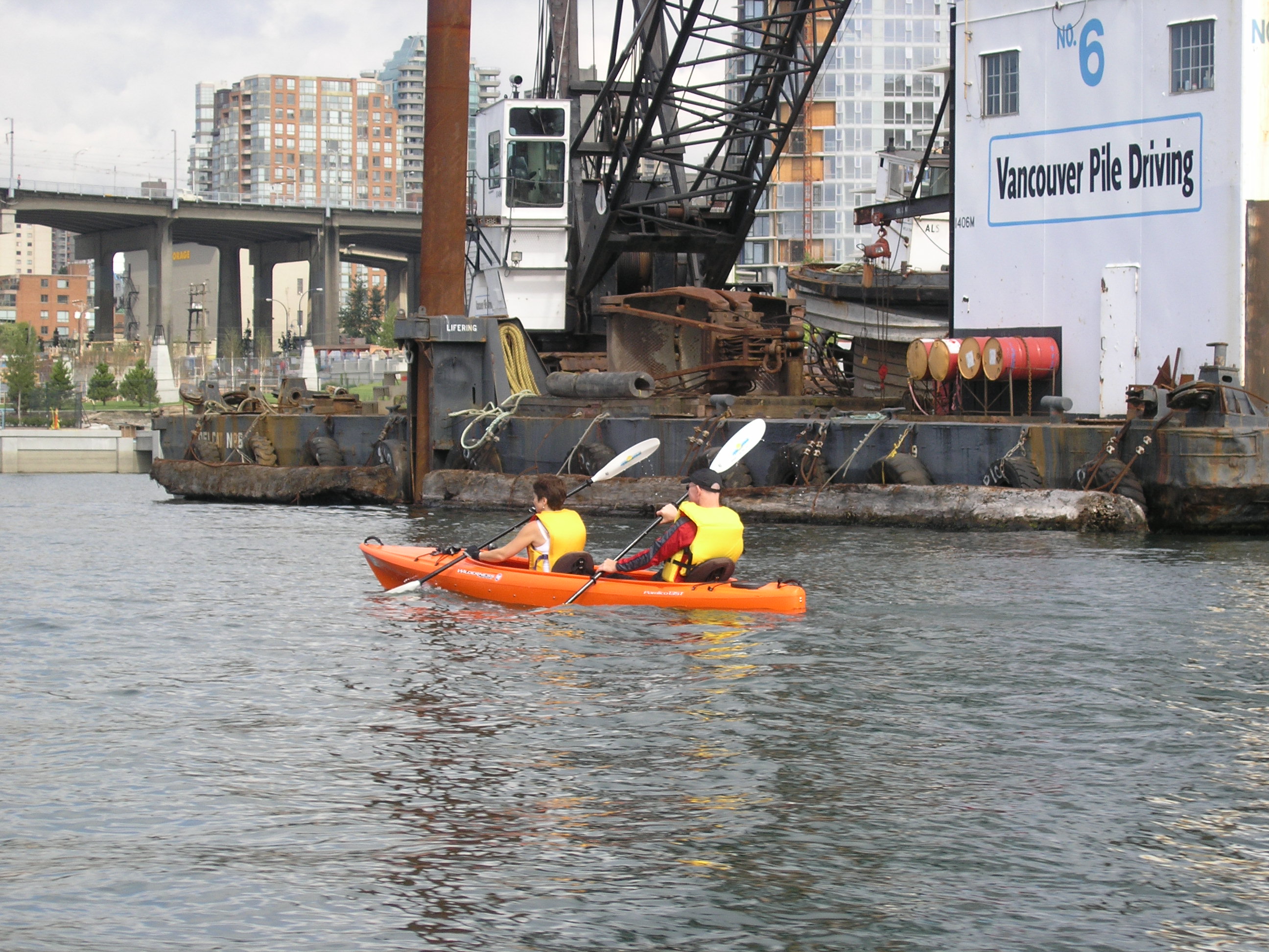 some kyakers by Granville Island.