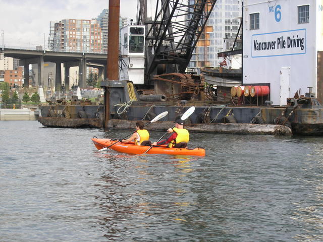 some kyakers by Granville Island.