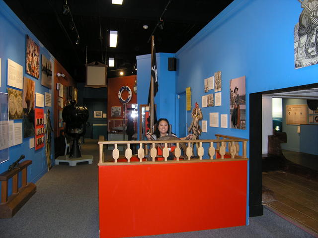 Diana at the wheel in the Maritime Museum!