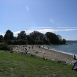 The beach at Vanier Park.