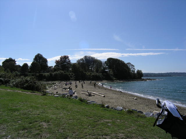 The beach at Vanier Park.