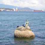 The mermaid at Stanley Park.