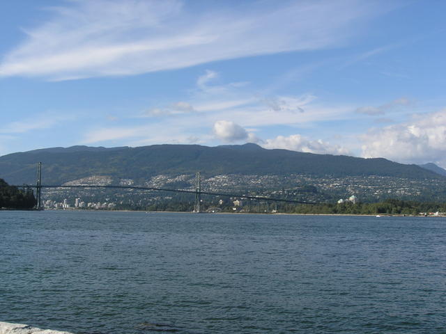 Looking out from the trail at Stanley Park.