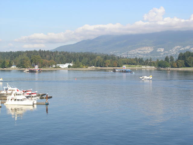 Don't forget the fuel stations. That's Stanley Park in the background.