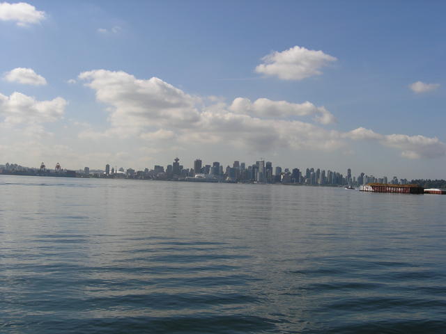 Looking back at Vancouver where we were staying.