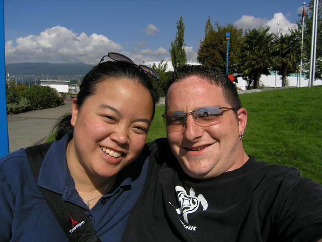 us in the park. It's a pretty day.