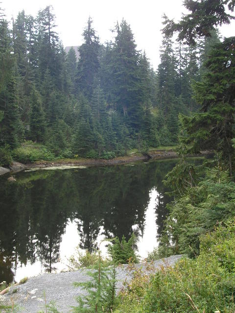 A lake that was on the trail.